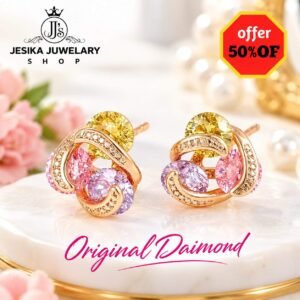 3Daimond Ear Ring Korean