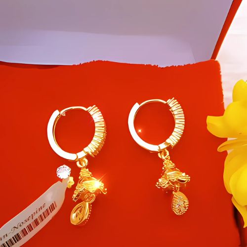 Jhumka Ear Ring Gold - Image 3