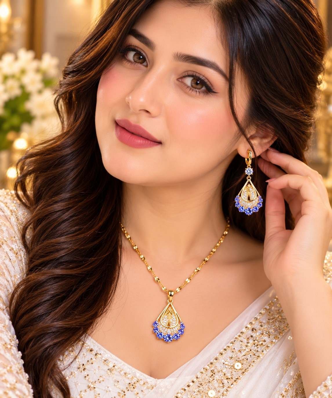 Luxury High Zircon Water Drop Necklace - Image 4