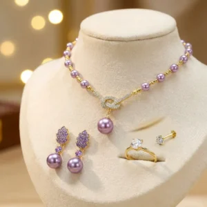 Most Popular Italian Purple Pearl Necklace