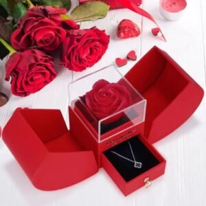 Rose gift and necklace