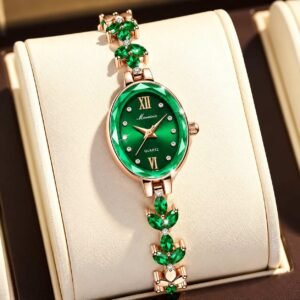 Emerald Green Crystal Luxury Ladies Watch