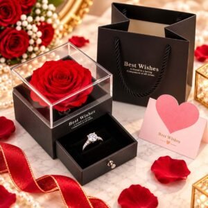 Premium Romantic Rose Gift Box with Ring đđš